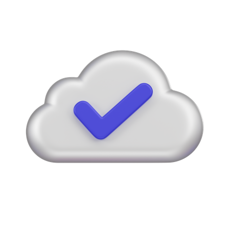 Cloud Approval  3D Icon