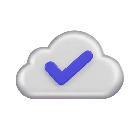Streamline Your Workflow With Our Cloud Done 3 D Icon A Symbol Of Successful Approval Communicate Efficiency And Achievement In Your Designs Elevate Your Projects With This Powerful Visual Statement 3D Icon