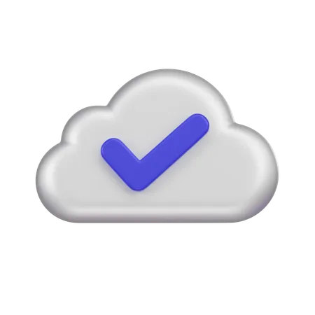 Cloud Approval  3D Icon