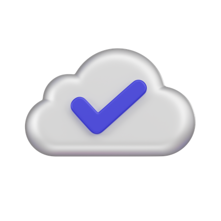 Cloud Approval  3D Icon