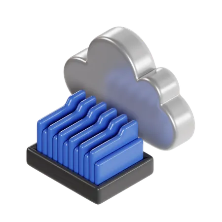 Cloud Archive 3 D Icon 3D Icon