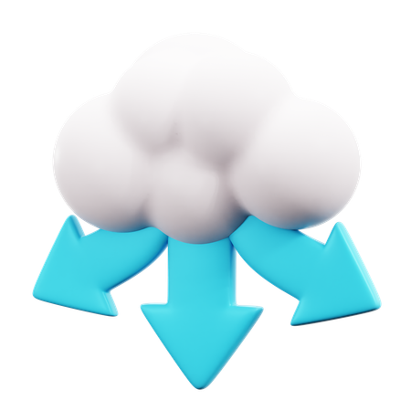 Cloud Arrows  3D Icon