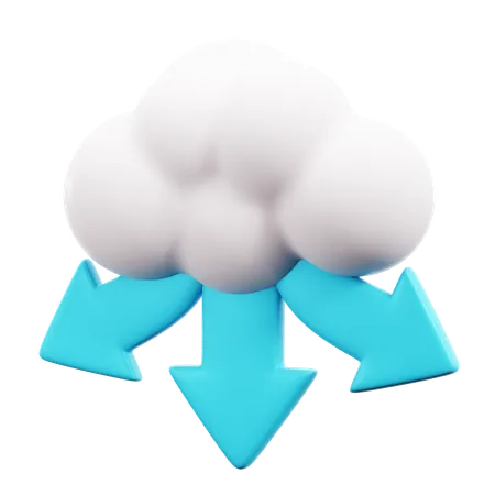 Cloud Arrows  3D Icon