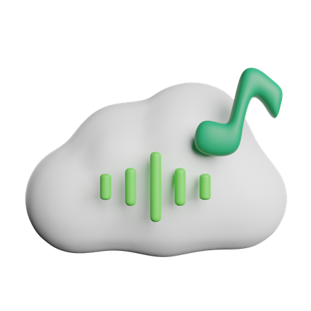 Cloud-Audio-Musik  3D Icon