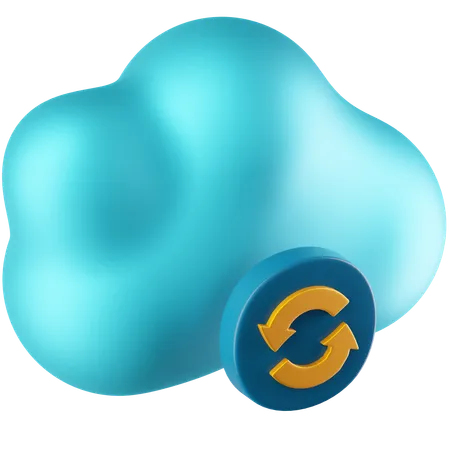 Cloud Backup  3D Icon