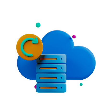 Cloud Backup  3D Icon