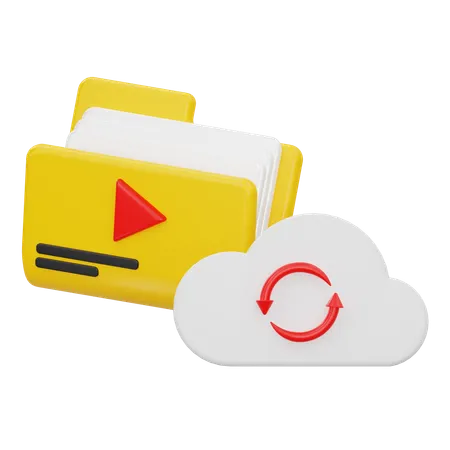 Cloud Backup  3D Icon