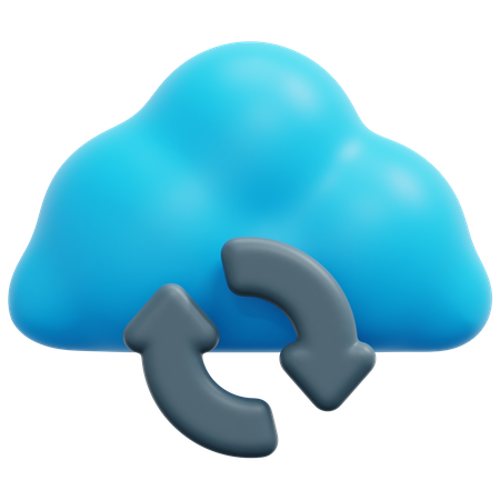 Cloud Backup  3D Icon