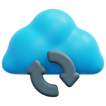 Cloud Backup  3D Icon