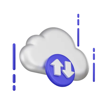 Cloud Backup  3D Icon