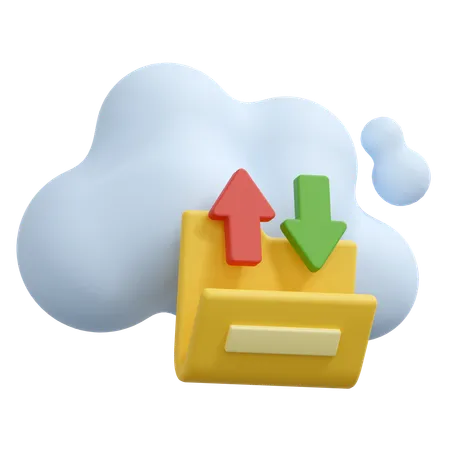 Cloud Backup  3D Icon