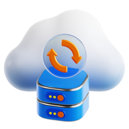 Cloud Backup  3D Icon