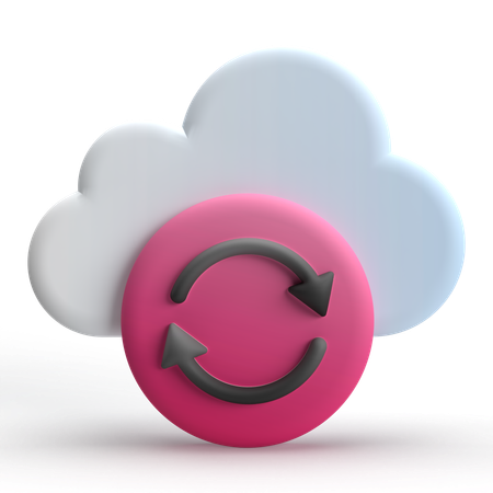 Cloud Backup  3D Icon