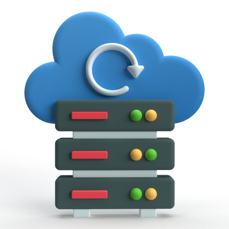 Cloud Backup  3D Icon