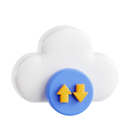 Cloud Backup  3D Icon