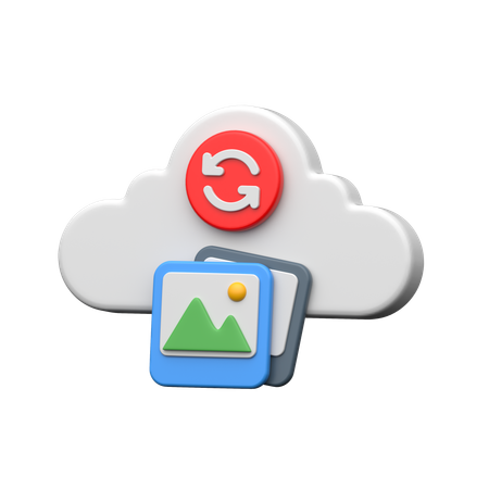 Cloud Backup  3D Icon