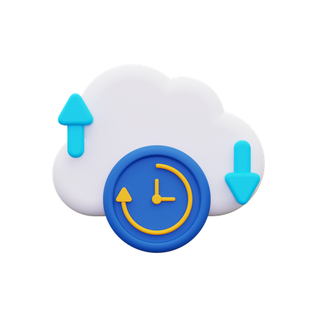 Cloud backup  3D Icon