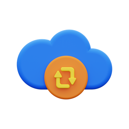 Cloud Backup  3D Icon