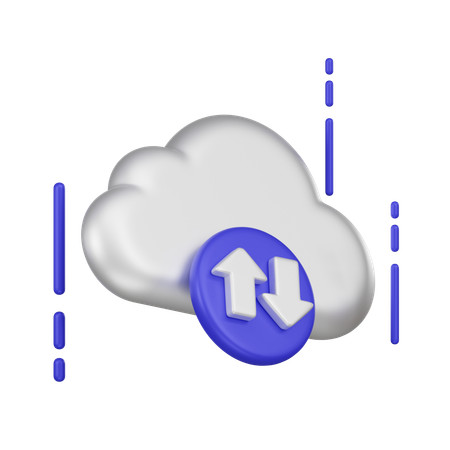 Cloud Backup  3D Icon