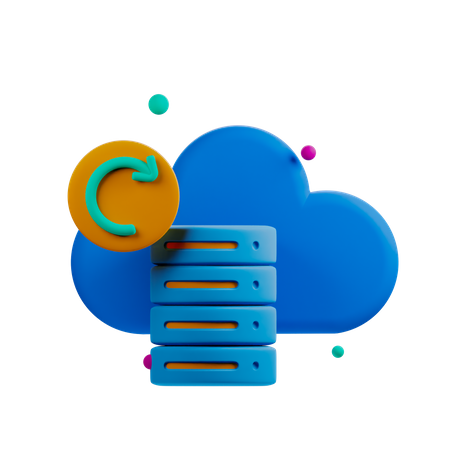 Cloud Backup  3D Icon