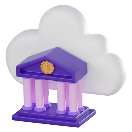 Ccloud Banking Icon Explore The Synergy Of Technology And Money In The Digital Realm Perfect For Modern Financial Concepts 3 D Render Illustration 3D Icon