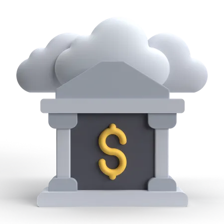 Cloud Banking  3D Icon