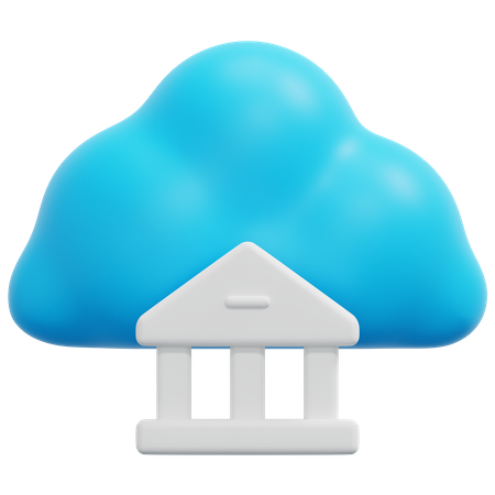 Cloud Banking  3D Icon