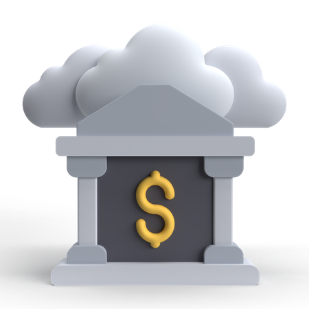 Cloud Banking  3D Icon