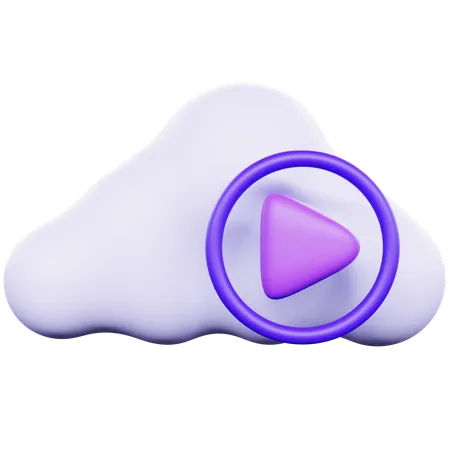 Cloud Based Media Player  3D Icon