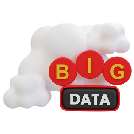 Cloud-Big-Data  3D Icon