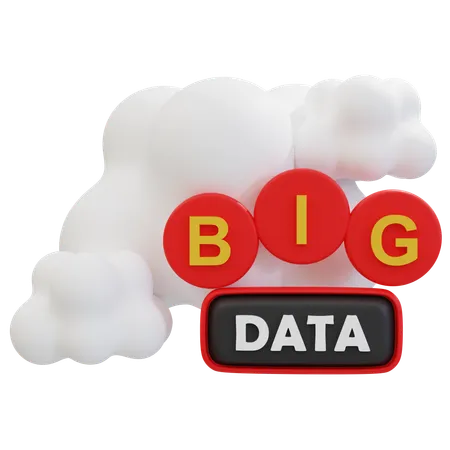 Cloud-Big-Data  3D Icon