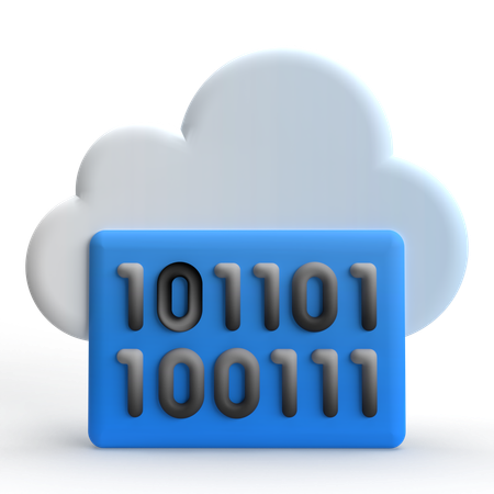 Wolke Binärcode  3D Icon