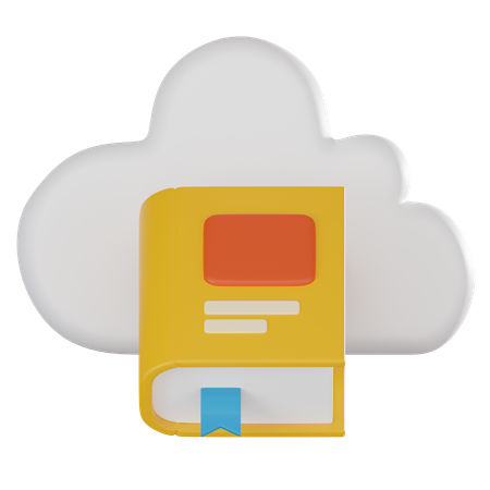 Cloud Book  3D Icon