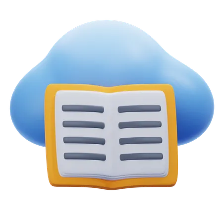 Cloud book  3D Icon