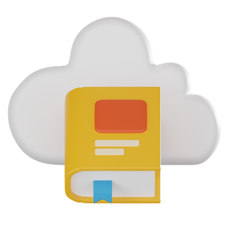 Cloud Book  3D Icon