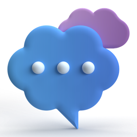 Cloud Bubble  3D Icon