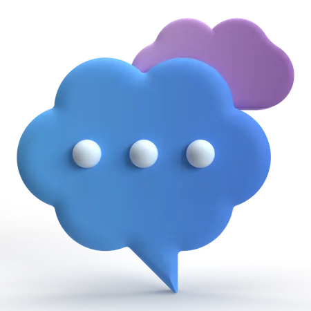 Cloud Bubble  3D Icon