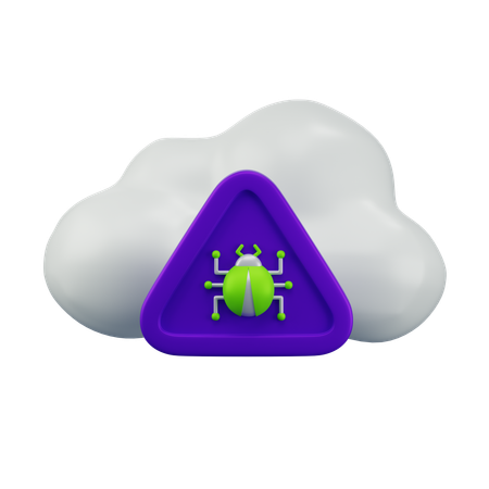 Cloud Bug  3D Icon