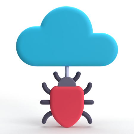 Cloud Bug  3D Icon