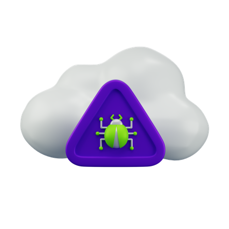 Cloud Bug  3D Icon