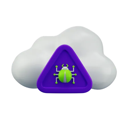 Cloud Bug  3D Icon