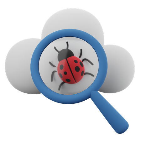 Cloud Bug  3D Icon