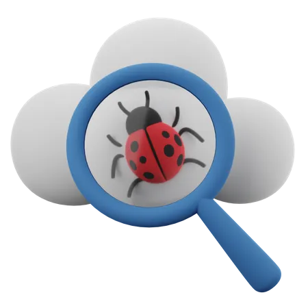 Cloud Bug  3D Icon