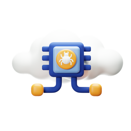 Cloud bug  3D Icon