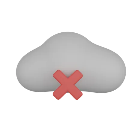 Cloud Cancel 3 D Illustration 3D Icon