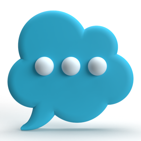 Cloud Chat  3D Icon