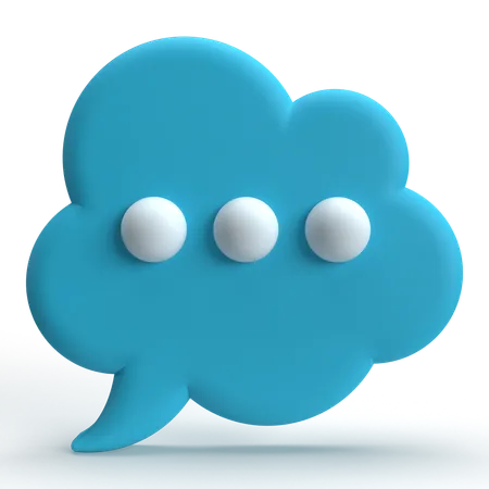 Cloud Chat  3D Icon