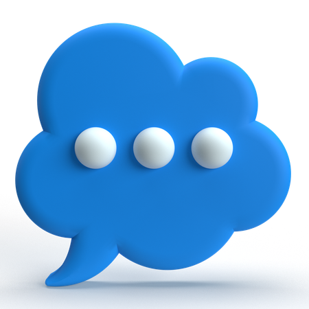 Cloud Chat  3D Icon