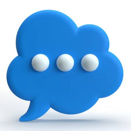 Cloud Chat  3D Icon
