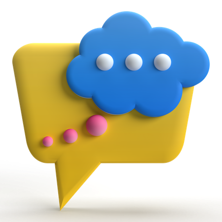 Cloud Chat  3D Icon